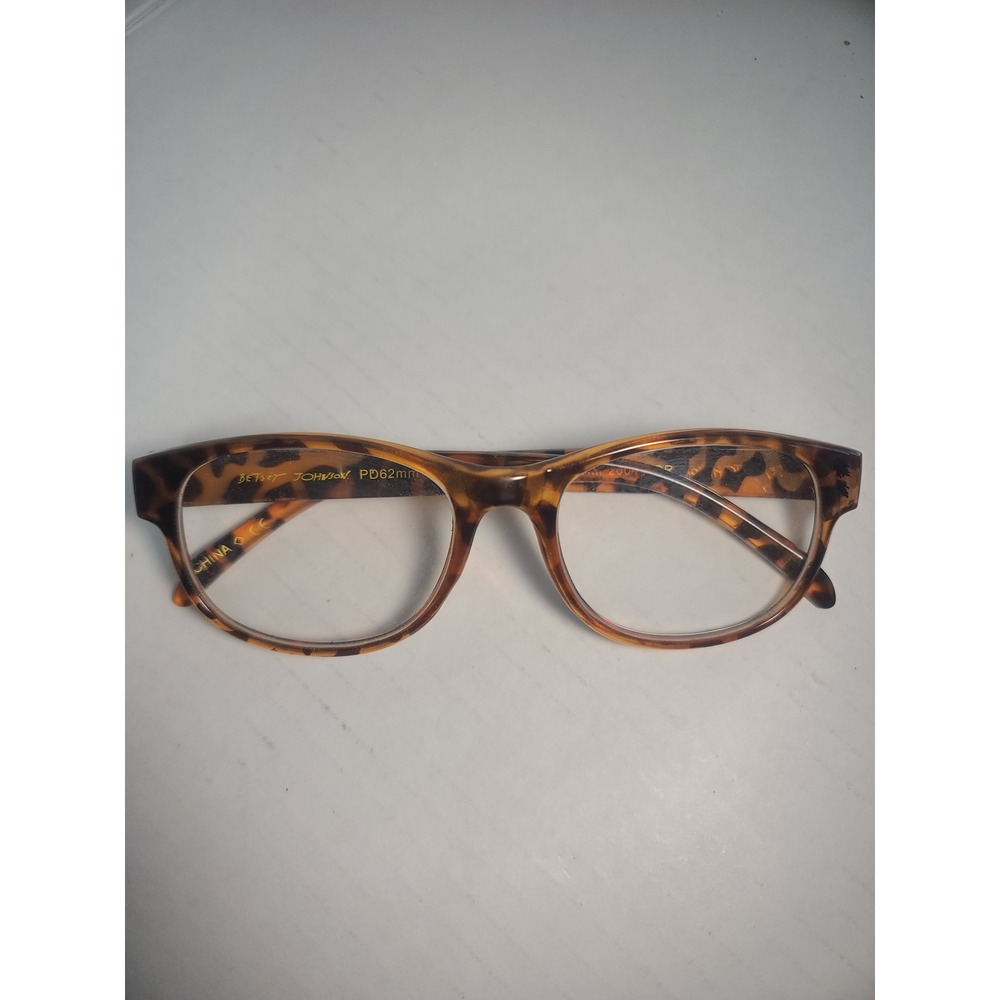 Betsey Johnson Tortoise Reading Glasses +1.50 Brown Heart Retro Geek Chic Chunky